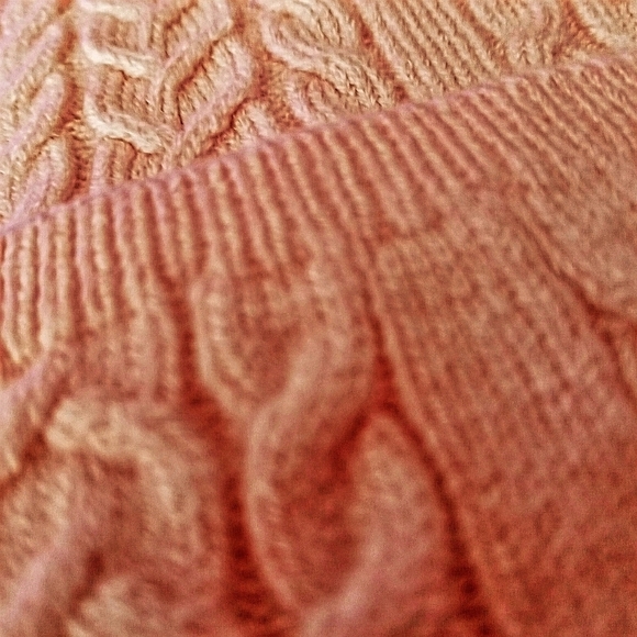 Vtg Casual Corner L Pink Long Sleeve Cable Knit Sweater Euc - Picture 7 of 8